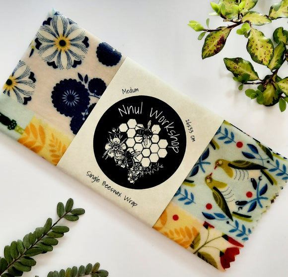 Single Medium Beeswax Wrap